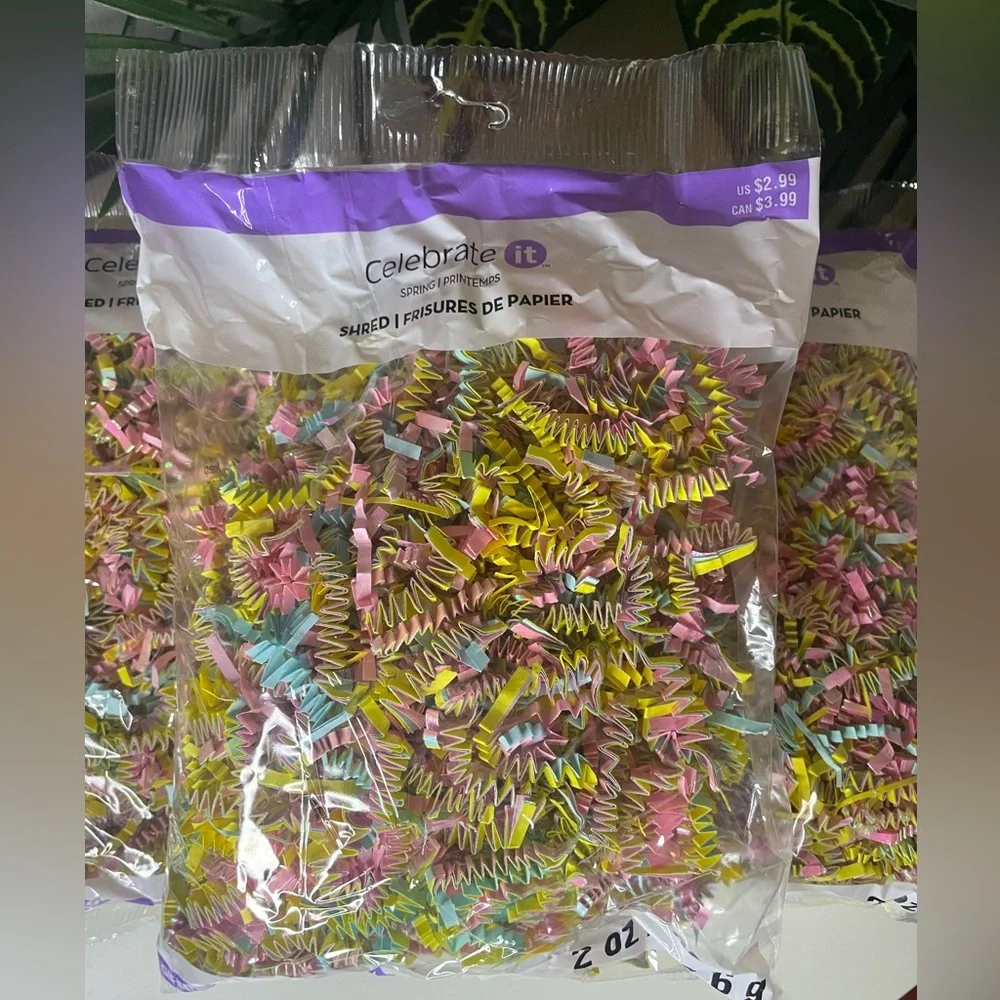 Multicolor Shreds, Easter grass pastel colored basket filler,Paper filler,5 bags